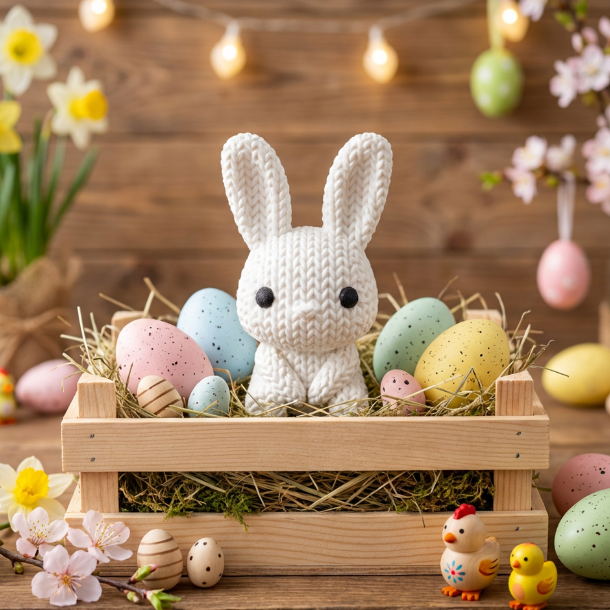 "Gestrickter" Deko-Hase